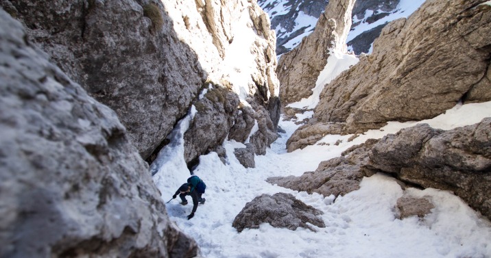 Riccardo mountain climbing