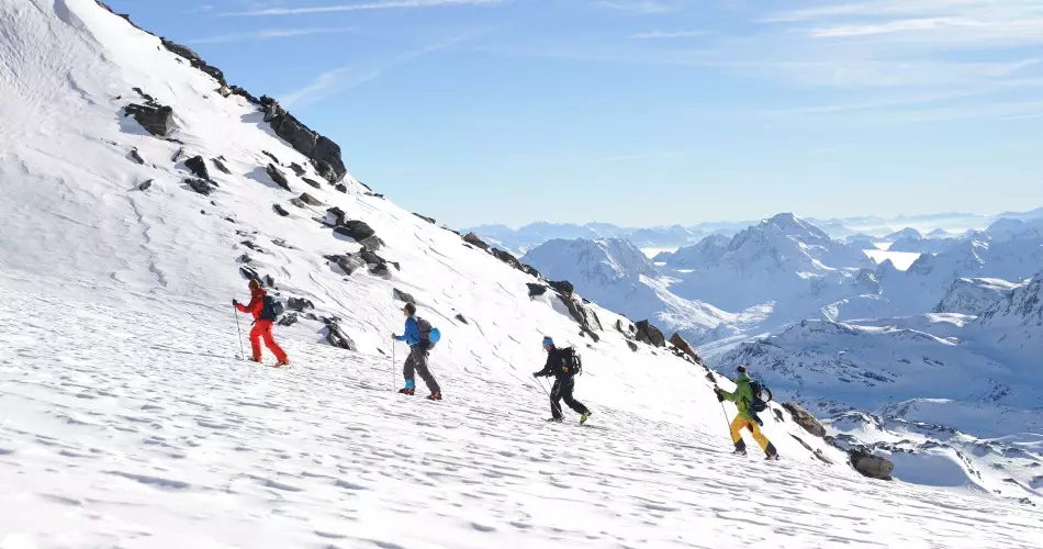 Val thorens randonnee en montagne hiver